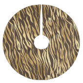 Holiday Gold Tiger Elegant Animal Chic Kerstboom Rok (Voorkant)