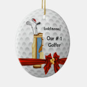 Holiday GOLF - Aangepaste versiering Keramisch Ornament (Rechts)