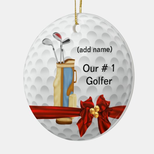 Holiday GOLF - Aangepaste versiering Keramisch Ornament (Links)