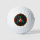 Holiday Golf Balls / kerstHolly Design Golfballen (Voorkant)