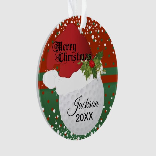 Holiday Golf Design | DIY-naam Ornament (voorkant)