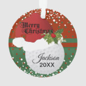 Holiday Golf Design | DIY-naam Ornament (achterkant)