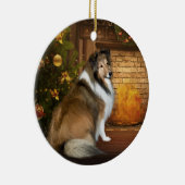 Holiday "Grace" Sheltie Keramisch Ornament (Rechts)