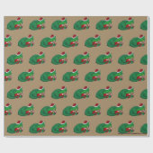 Holiday Green Dragon Cadeaupapier (Vlak)
