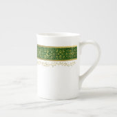 Holiday Green en Gold Bone China Mok (Rechts)