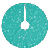 Holiday Green en White Snowflake Pattern Kerstboom Rok (Voorkant)