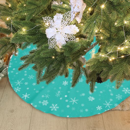 Holiday Green en White Snowflake Pattern Kerstboom Rok
