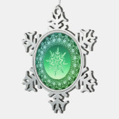 Holiday Green Ice Snowflake Ornament (Rechts)