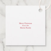 Holiday Green Pset Photo Collage en Monogram Bedankjes Labels (Achterkant)