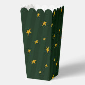 Holiday Green Yellow Star Stripe Christmas Bedankdoosjes (Achterkant)