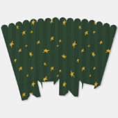 Holiday Green Yellow Star Stripe Christmas Bedankdoosjes (Ongevouwen)