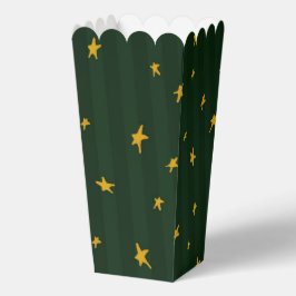 Holiday Green Yellow Star Stripe Christmas Bedankdoosjes