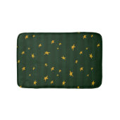 Holiday Green Yellow Stripe Star Christmas  Badmat (Voorkant)