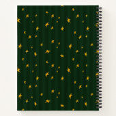 Holiday Green Yellow Stripe Star Christmas  Notitieboek (Achterkant)