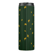 Holiday Green Yellow Stripe Star Christmas  Thermosbeker (Achterkant)
