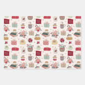 Holiday Greenery Berries Stars Land Inpakpapier Vel (Voorkant 3)