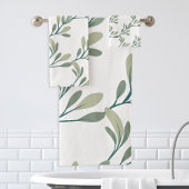 Holiday Greenery | Botanische kerst Bad Handdoek
