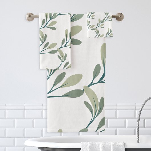 Holiday Greenery | Botanische kerst Bad Handdoek