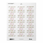 Holiday Greenery Christmas Return Address Etiket (Full Sheet)