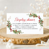 Holiday Greenery Display Shower Informatiekaartje