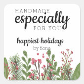 Holiday Greenery Handgemaakt speciaal voor u Vierkante Sticker (Voorkant)