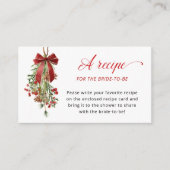 Holiday Greenery Recipe for the bride to be Informatiekaartje (Voorkant)