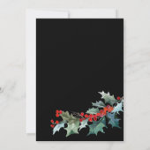 Holiday Greenery Waterverf Elegant Wedding Kaart (Achterkant)