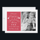 HOLIDAY GREETCARD VAN DE HOOGSTE FOTO | RED FEESTDAGENKAART<br><div class="desc">SCHAKELAAR HOUDT PHOTO HOLIDAY GREETING FLAT CARD IN RED. ELKE CLARKE© WIST U EEN MERRY CHRISTMAS MET VERLIES VAN ONZE FAMILIE TOT JULLIE. VOEG UW FOTO'S AAN DE VOORZIJDE EN TERUG VAN DE KAART TOE MET UW GEPERSONALISEERDE UITEINDELIJKE BERICHT. VOOR ANDERE KLEUREN CONTACT OPNEMEN MET EEN WINKELONTWERPER.</div>