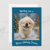 Holiday greeting card feat. Pete the Pekingese Feestdagenkaart (Voorkant / Achterkant)