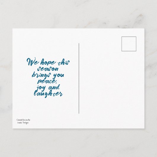 Holiday greeting card feat. Pete the Pekingese Feestdagenkaart (Achterkant)