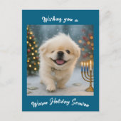 Holiday greeting card feat. Pete the Pekingese Feestdagenkaart (Voorkant)