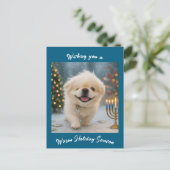 Holiday greeting card feat. Pete the Pekingese Feestdagenkaart (Staand voorkant)