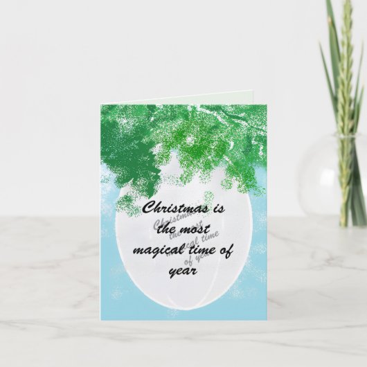 Holiday greeting Card ; Magical Christmas+ Feestdagen Kaart (Voorkant)