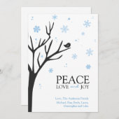 Holiday Greeting Card - Peace Love Joy Feestdagenkaart (Voorkant / Achterkant)