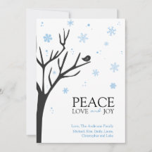 Holiday Greeting Card - Peace Love Joy