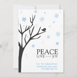 Holiday Greeting Card - Peace Love Joy Feestdagenkaart
