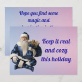 Holiday greeting with happy party feestdagenkaart (Voorkant / Achterkant)