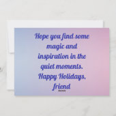 Holiday greeting with happy party feestdagenkaart (Achterkant)