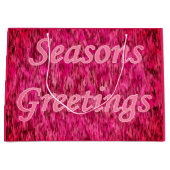 Holiday Greetings In Pink Groot Cadeauzakje (Voorkant)