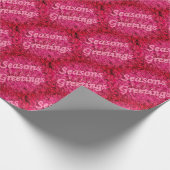 Holiday Greetings In Pink Wrapping Paper Cadeaupapier (Hoek)