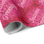 Holiday Greetings In Pink Wrapping Paper Cadeaupapier (Rol Hoek)