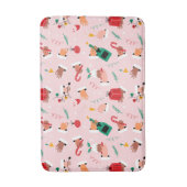 Holiday Hands Feestelijke Viering Patroon Badmat (Voorkant Verticaal)