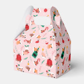 Holiday Hands Feestelijke Viering Patroon Bedankdoosjes (Achterkant)