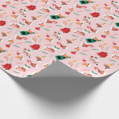 Holiday Hands Feestelijke Viering Patroon Cadeaupapier (Hoek)