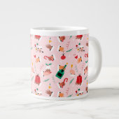 Holiday Hands Feestelijke Viering Patroon Grote Koffiekop (Voorkant rechts)