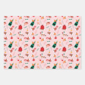 Holiday Hands Feestelijke Viering Patroon Inpakpapier Vel (Voorkant 3)