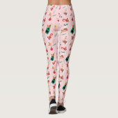 Holiday Hands Feestelijke Viering Patroon Leggings (Achterkant)