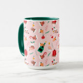 Holiday Hands Feestelijke Viering Patroon Mok (Voorkant links)