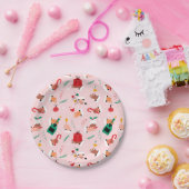 Holiday Hands Feestelijke Viering Patroon Papieren Bordje (Feest)