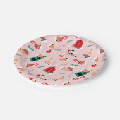 Holiday Hands Feestelijke Viering Patroon Papieren Bordje (Gekanteld)